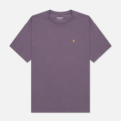 Женская футболка Carhartt WIP W S/S Chase, цвет фиолетовыйS