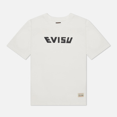 Мужская футболка Evisu Daruma & Wave All Over Printed Daicock, цвет белый