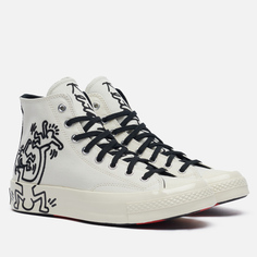 Мужские кеды Converse x Keith Haring Chuck 70 Hi, цвет белый, размер 40 EU