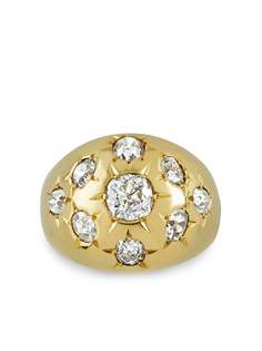 Pragnell Vintage кольцо Art Deco Bombé из желтого золота с бриллиантом