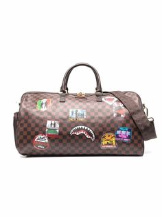 sprayground kid дорожная сумка в клетку