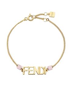 Fendi цепочный браслет Signature с логотипом