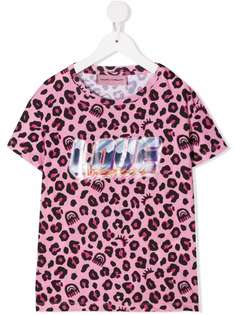 Chiara Ferragni Kids футболка с леопардовым принтом и логотипом