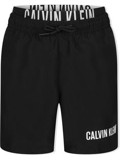 Calvin Klein Kids плавки-шорты с двойным поясом