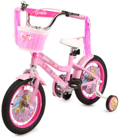 Велосипед детский 1toy Barbie, колеса 14'', стальная рама (ВН14223)