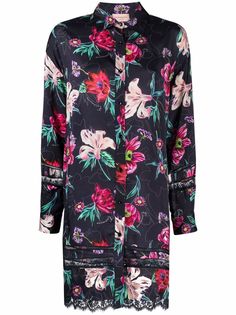 Ermanno Ermanno платье-рубашка миди с цветочным принтом