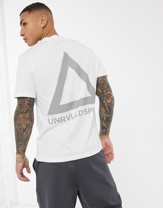Белая футболка с логотипом на груди и спине ASOS Unrvlld Spply-Белый