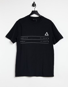 Черная футболка с принтом логотипа ASOS Unrvlld Spply-Черный цвет