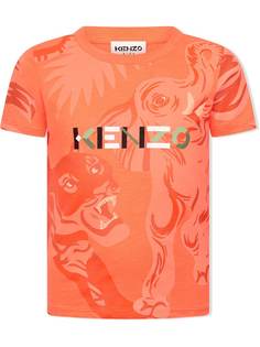 Kenzo Kids футболка с графичным принтом