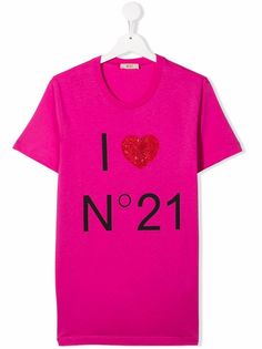 Nº21 Kids футболка со стразами