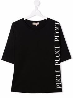 Emilio Pucci Junior футболка с круглым вырезом и логотипом