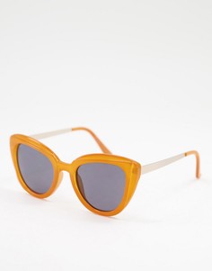 Женские солнцезащитные очки «кошачий глаз» в оранжевой оправе Jeepers Peepers-Оранжевый цвет