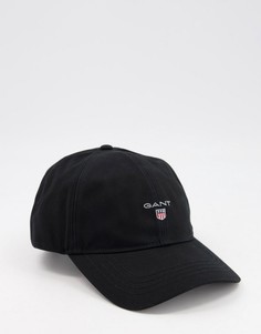 Черная кепка с маленьким логотипом Gant-Черный цвет