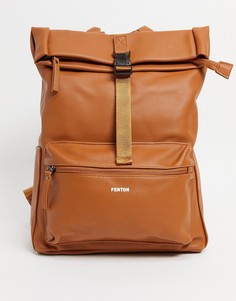 Рюкзак из искусственной кожи с откидным клапаном Fenton-Коричневый цвет