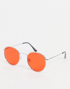 Солнцезащитные очки в круглой оправе Madein-Красный Madein.
