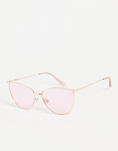 Солнцезащитные очки в пастельно-розовой оправе «кошачий глаз» Madein.-Розовый цвет