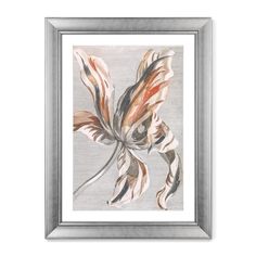 Репродукция картины в раме tulip, 1699г. (картины в квартиру) серый 60x80 см.