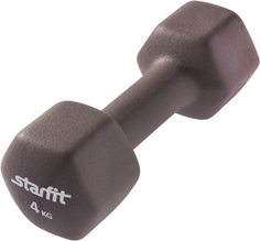Гантель STARFIT DB-201, 4 кг, неопрен, серая (УТ-00009073)