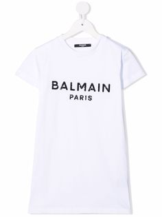 Balmain Kids платье-футболка с пайетками