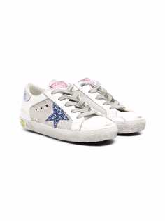 Golden Goose Kids кеды Superstar с блестками