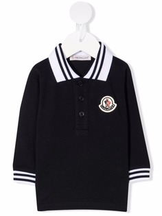 Moncler Enfant рубашка поло с нашивкой-логотипом