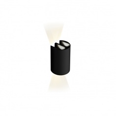 Настенный светильник iledex double (iledex) черный 6x11x6 см.