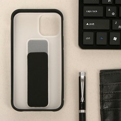 Чехол luazon для iphone 12/12 pro, с ремешком-подставкой, пластиковый, черный