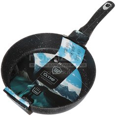 Сковорода с мраморным покрытием Daniks Мрамор Олимп черная DFP-26-BLM без крышки, 26 см, глубокая