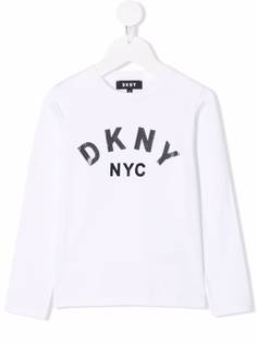 Dkny Kids футболка с длинными рукавами и логотипом