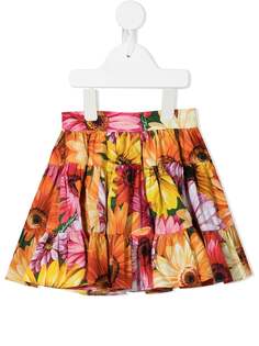 Dolce & Gabbana Kids расклешенная юбка с цветочным принтом