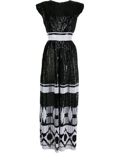 Saiid Kobeisy платье с герметичным узором и пайетками