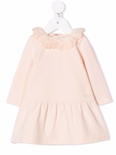 Chloé Kids платье миди с оборками на воротнике