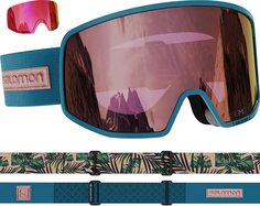 Маска Salomon 20-21 Lo Fi Sigma Deap Teal/LoLi S. Pink + Extra Lens