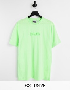 Зеленая футболка в стиле унисекс с логотипом Reclaimed Vintage Inspired-Зеленый