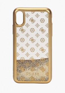 Чехол для iPhone Guess X / XS, Glitter 4G Peony Gold