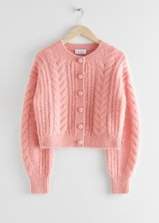 Укороченный вязаный свитер на пуговицах & Other Stories