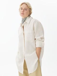 Arket - Объемная рубашка изо льна для женщин - Бежевый - Размер 34