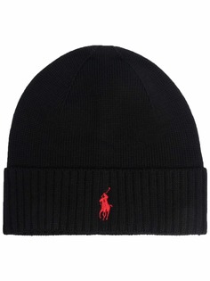 Polo Ralph Lauren шапка бини с вышивкой Polo Pony