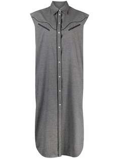 MM6 Maison Margiela платье-рубашка с контрастной отделкой