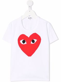 Comme Des Garçons Play Kids футболка с принтом и короткими рукавами