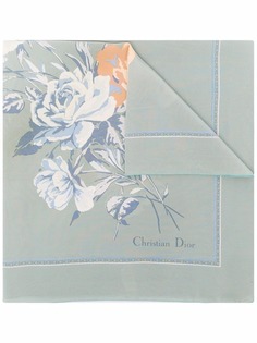 Christian Dior платок 1990-х годов с цветочным принтом