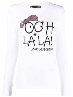 Love Moschino футболка с принтом Ooh La La
