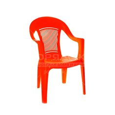 Кресло пластиковое 55х58х90 см, красный, Элластик-Пласт