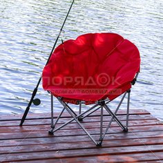 Кресло складное 82х80х72 см, красный, до 100 кг, Green Days, Гриб