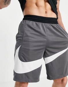 Серые шорты с логотипом-галочкой Nike Basketball-Серый