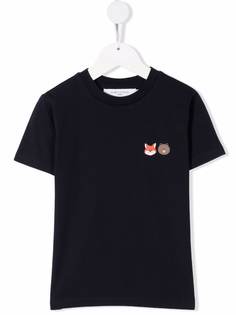 MAISON KITSUNE KIDS футболка с логотипом из коллаборации с Line Friends