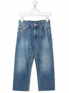 MM6 Maison Margiela Kids прямые джинсы средней посадки