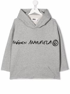 MM6 Maison Margiela Kids меланжевое худи с логотипом