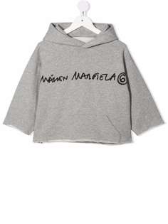 MM6 Maison Margiela Kids укороченное худи с логотипом