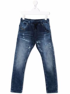 Diesel Kids прямые джинсы с эластичным поясом